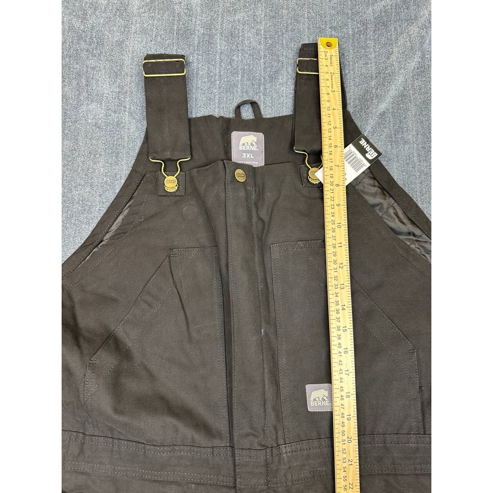Berne Womens 3XL Regular Black Insulated Bib Overalls WB515BK Workwear New - Picture 3 of 13